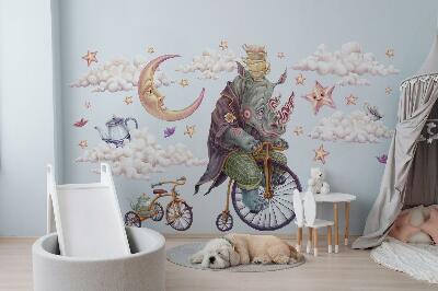 Autocolant de perete 80x102 Lumea pastelată a animalelor sub formă de desene animate
