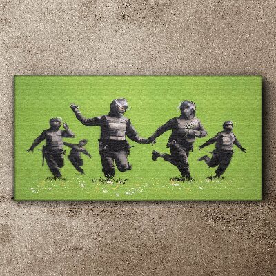Tablou canvas Poliția de la Banksy Field