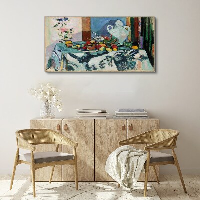 Tablou canvas Natura moartă cu fructe și o vază
