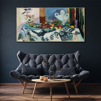Tablou canvas Natura moartă cu fructe și o vază