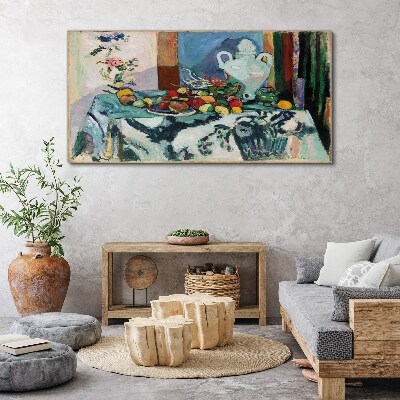 Tablou canvas Natura moartă cu fructe și o vază