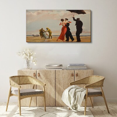 Tablou canvas Plimbare romantică pe plajă