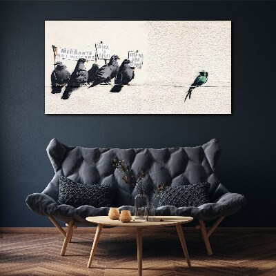 Tablou canvas Păsări care protestează Banksy