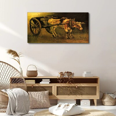 Tablou canvas Bou la căruță