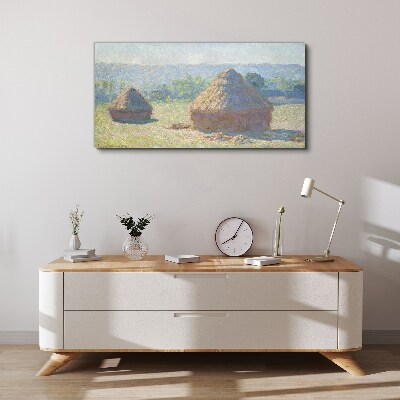 Tablou canvas Soarele de vară peste carpi de fân