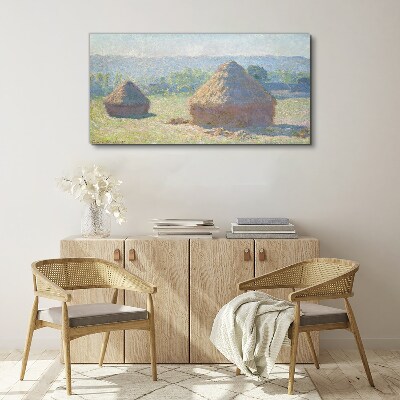 Tablou canvas Soarele de vară peste carpi de fân