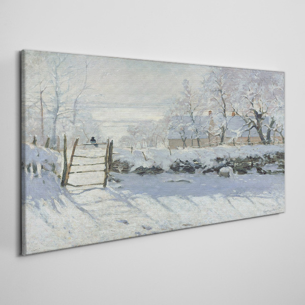 Tablou canvas Peisaj de iarnă cu poartă