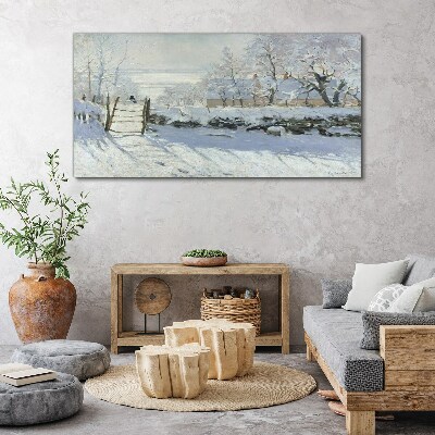 Tablou canvas Peisaj de iarnă cu poartă