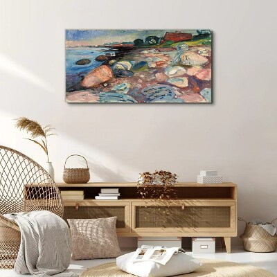Tablou canvas Peisaj de litoral cu pietre
