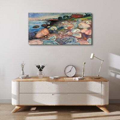 Tablou canvas Peisaj de litoral cu pietre
