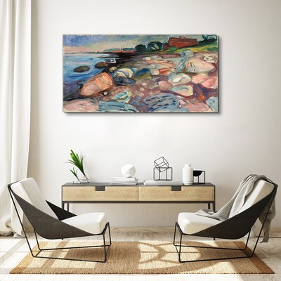Tablou canvas Peisaj de litoral cu pietre