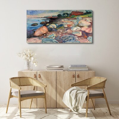 Tablou canvas Peisaj de litoral cu pietre