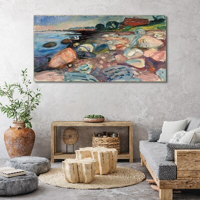 Tablou canvas Peisaj de litoral cu pietre