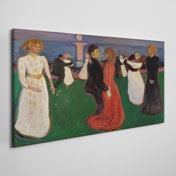 Tablou canvas Figuri care dansează pe un fundal verde