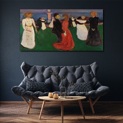 Tablou canvas Figuri care dansează pe un fundal verde