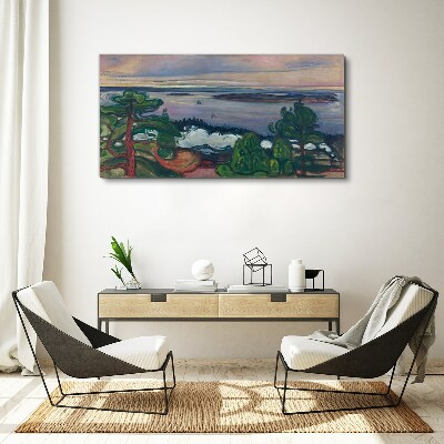 Tablou canvas Peisaj marin cu copaci