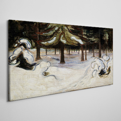 Tablou canvas Peisaj de iarnă cu copaci