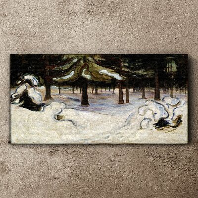 Tablou canvas Peisaj de iarnă cu copaci