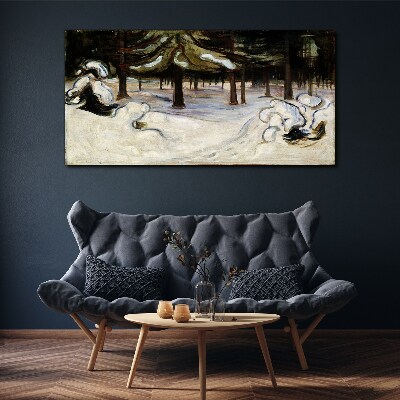 Tablou canvas Peisaj de iarnă cu copaci
