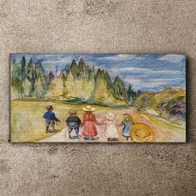 Tablou canvas Pădurea de basm de Edvard Munch
