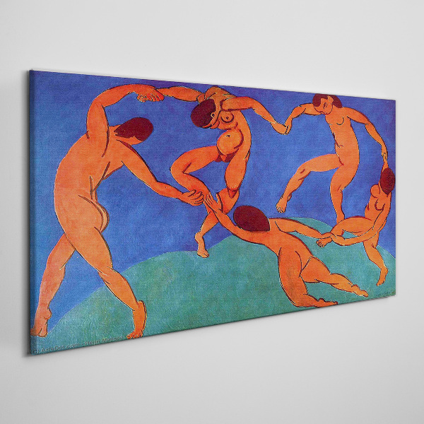 Tablou canvas Figuri care dansează pe un fundal albastru