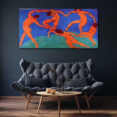 Tablou canvas Figuri care dansează pe un fundal albastru