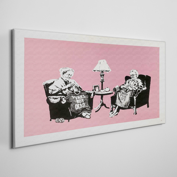Tablou canvas Bunicile în roz