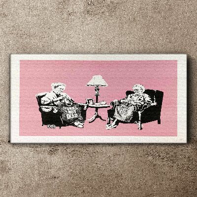 Tablou canvas Bunicile în roz