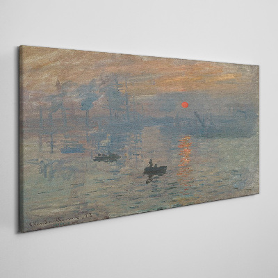 Tablou canvas Apus peste port