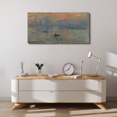 Tablou canvas Apus peste port