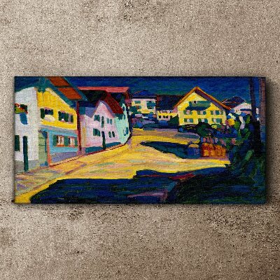 Tablou canvas Peisaj rural colorat noaptea