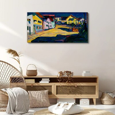 Tablou canvas Peisaj rural colorat noaptea