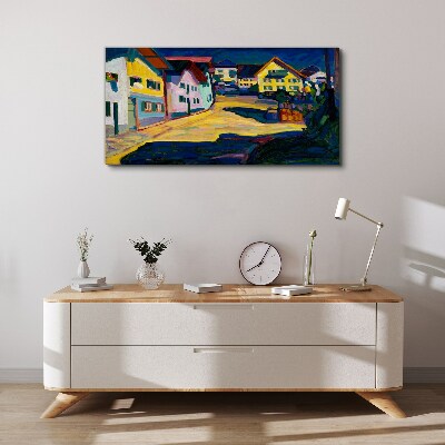 Tablou canvas Peisaj rural colorat noaptea