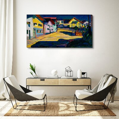 Tablou canvas Peisaj rural colorat noaptea
