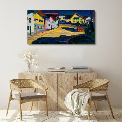 Tablou canvas Peisaj rural colorat noaptea