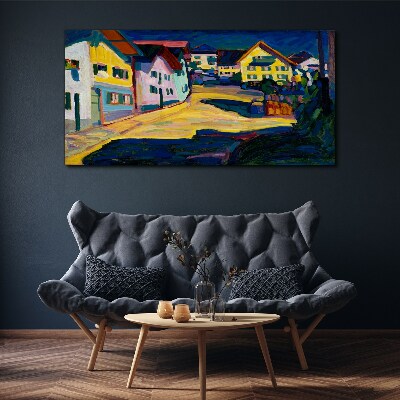 Tablou canvas Peisaj rural colorat noaptea
