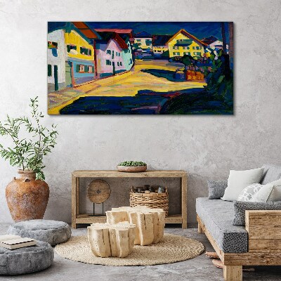 Tablou canvas Peisaj rural colorat noaptea