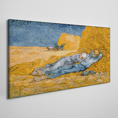 Tablou canvas Odihnindu-se printre câmpurile de aur