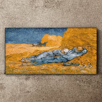 Tablou canvas Odihnindu-se printre câmpurile de aur