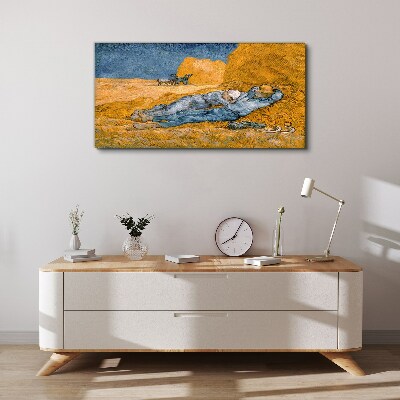 Tablou canvas Odihnindu-se printre câmpurile de aur
