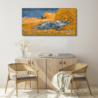Tablou canvas Odihnindu-se printre câmpurile de aur