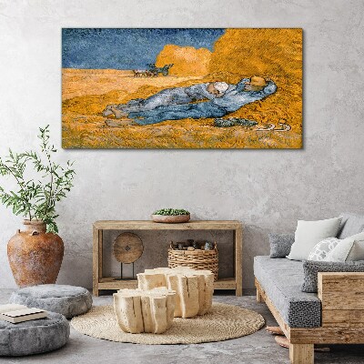 Tablou canvas Odihnindu-se printre câmpurile de aur