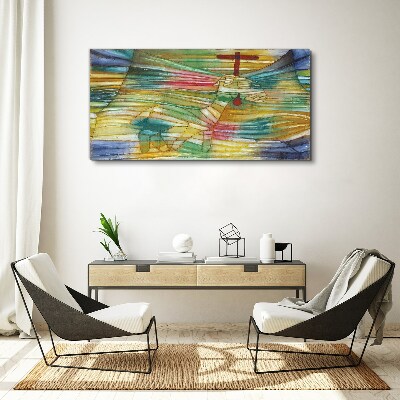 Tablou canvas Animal într-un peisaj colorat
