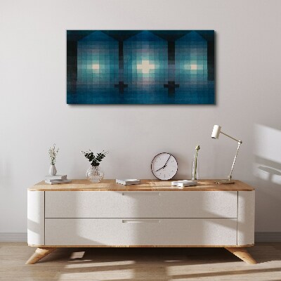 Tablou canvas Lumină 3D în tonuri de albastru