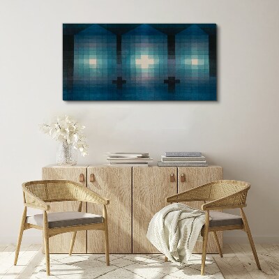Tablou canvas Lumină 3D în tonuri de albastru