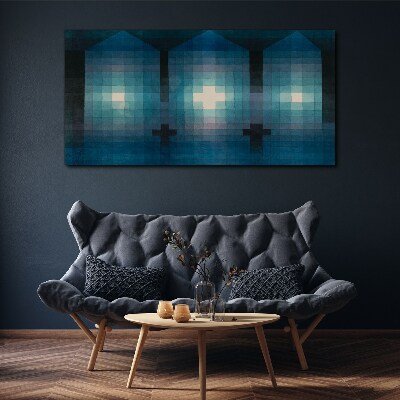 Tablou canvas Lumină 3D în tonuri de albastru
