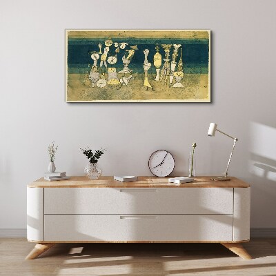 Tablou canvas Figuri figurative pe un fundal abstract