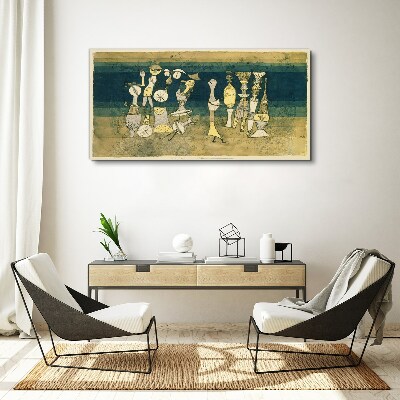 Tablou canvas Figuri figurative pe un fundal abstract