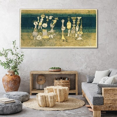 Tablou canvas Figuri figurative pe un fundal abstract