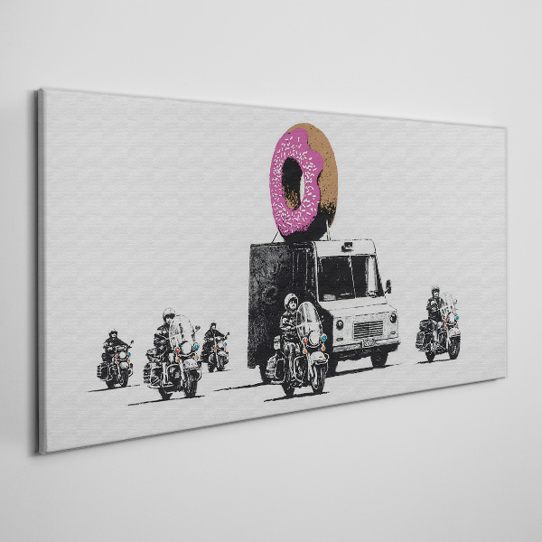 Tablou canvas Donuts Poliția Banksy